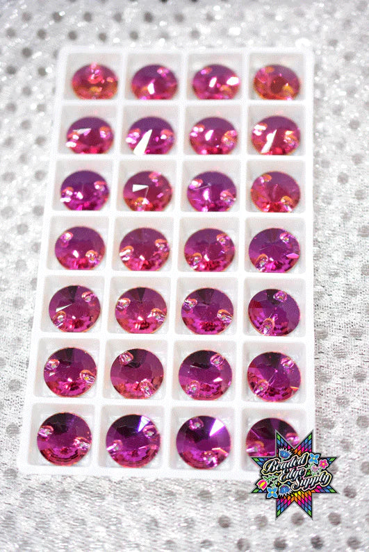 14mm Rivoli Pink | 3 Pair