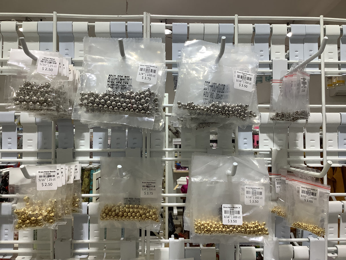 Silver Metal Beads | 4 Sizes