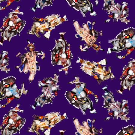 Purple Pow Wow Dancers Pride| Fabric