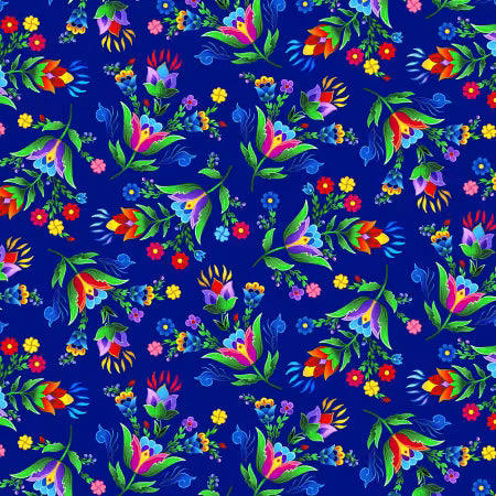 Regalia Native Floral Blue | Fabric