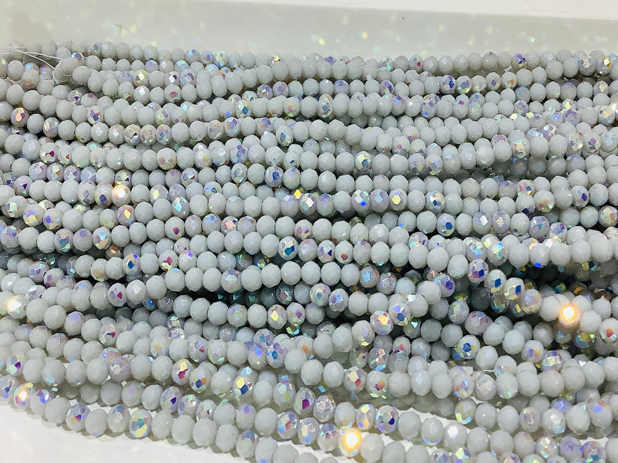 4mm OP AB Rondelle  | 15 Colors