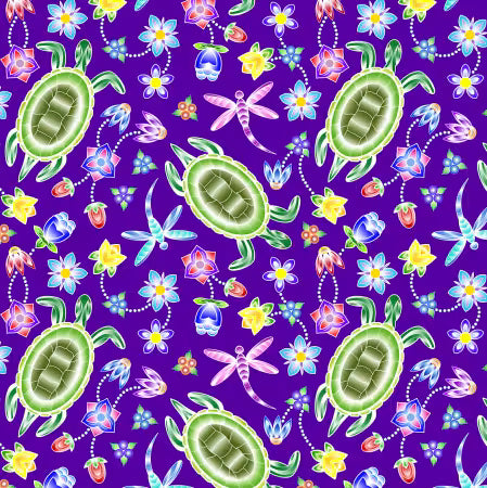 A Warriors Love Turtles/Dragonflies - Purple