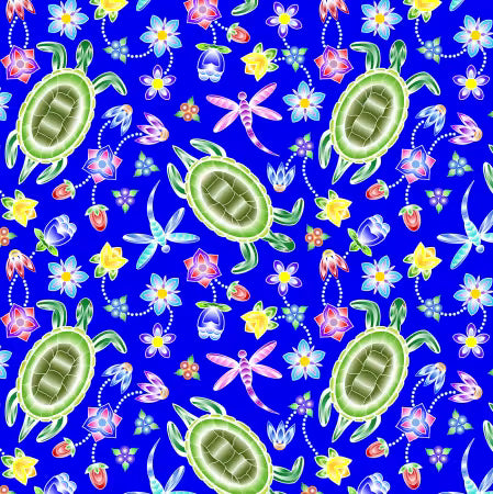 A Warriors Love Turtles/Dragonflies - Blue