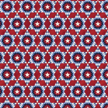 Red Lone Star | Fabric