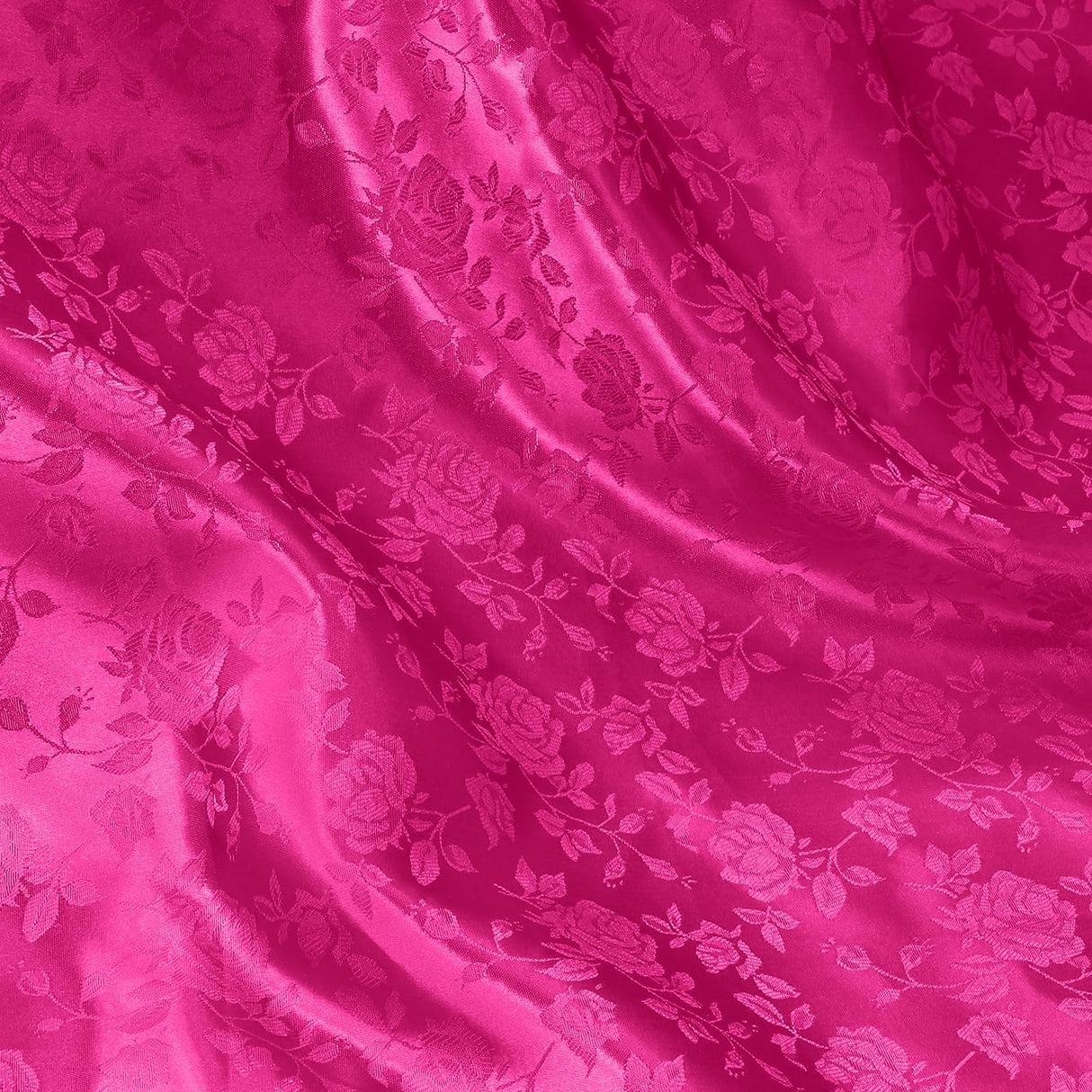 Satin Flower Brocade | Hot Pink