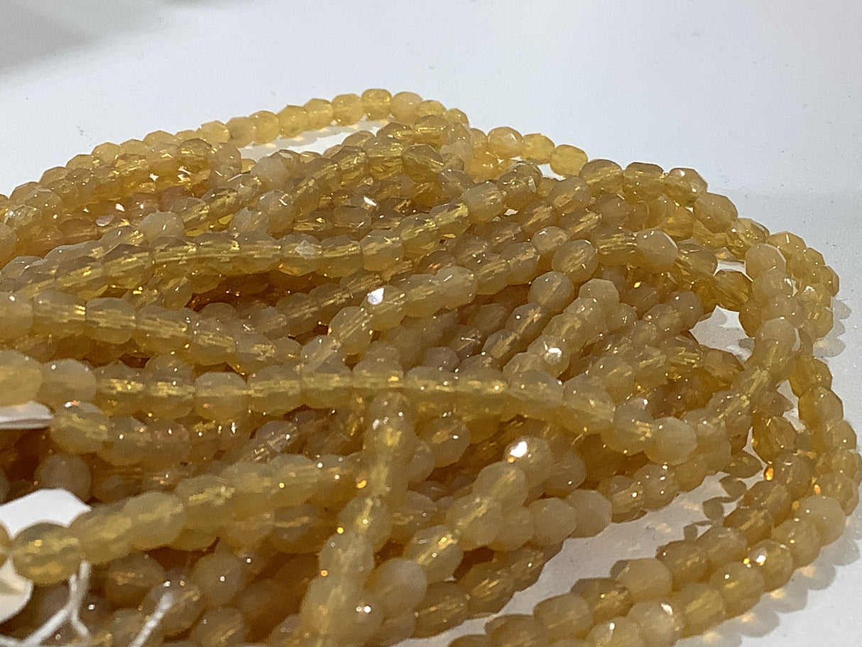 Beige Opal Fire Polish 4mm