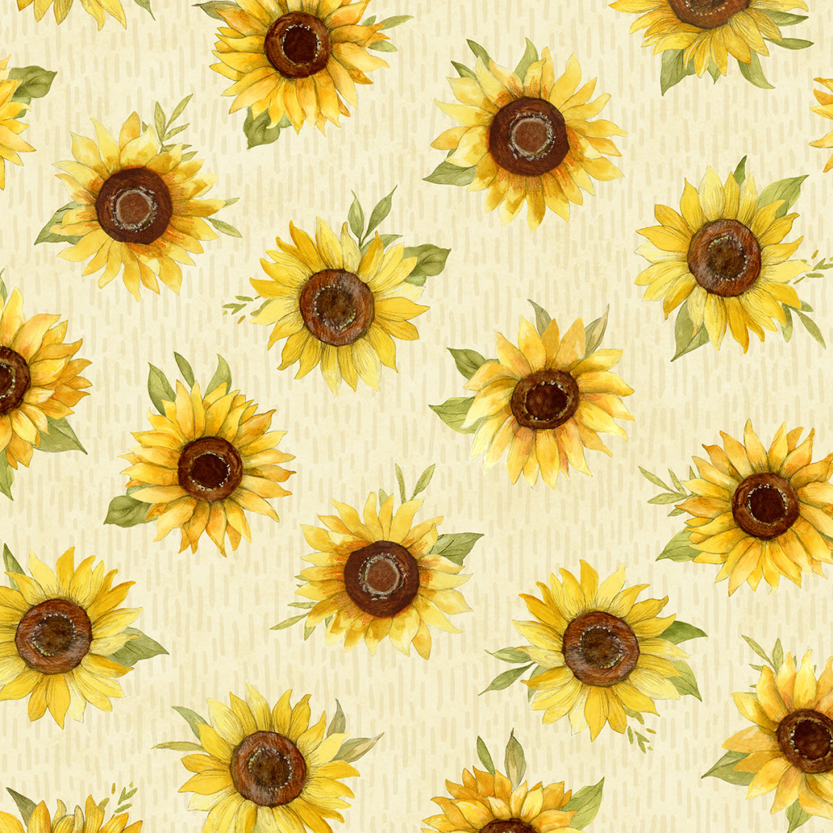 Cream Sunflower Bird allover