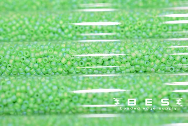 11/0 Frosted Clover Green AB F258A JSB