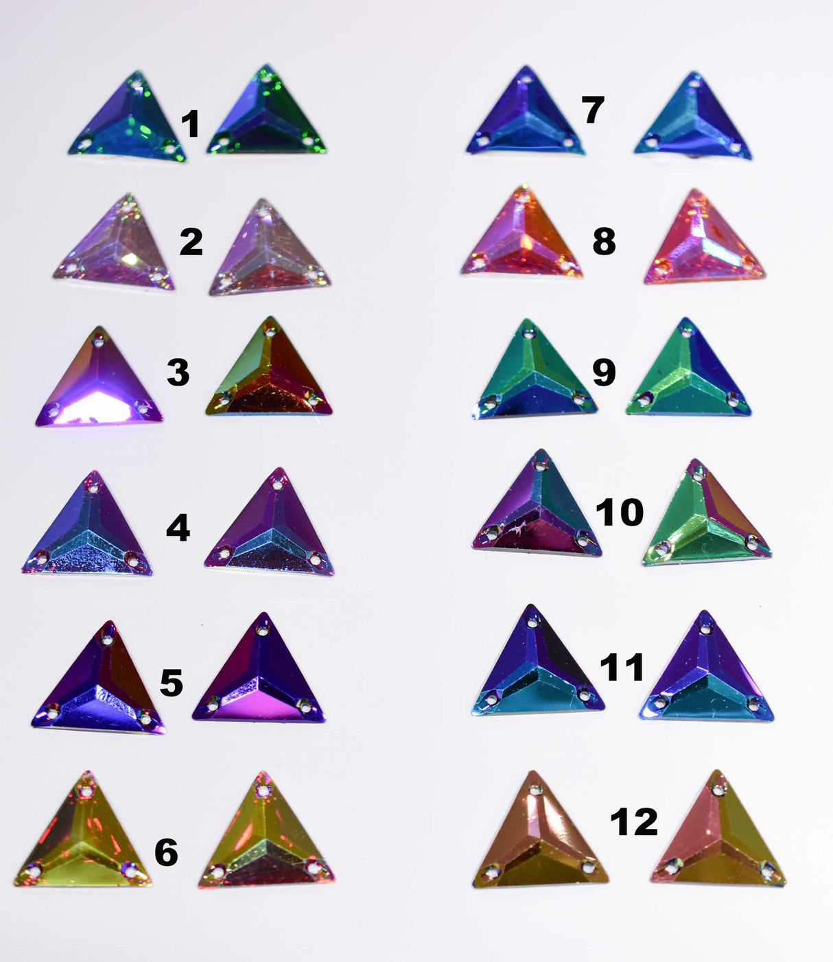 22 x 22 Resin Triangle | 12 Colors