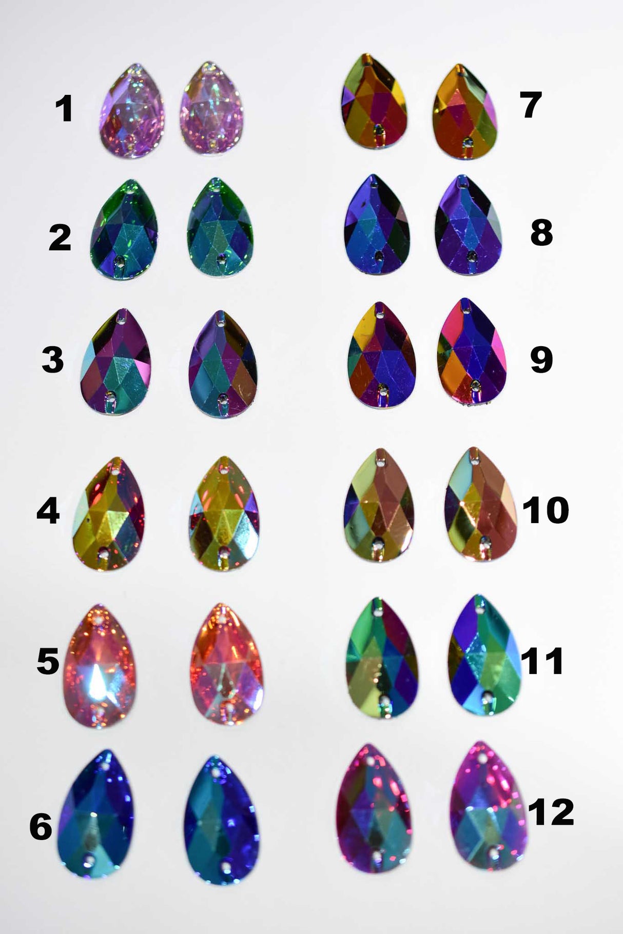 17 x 28 Resin Tear Drop | 12 Colors