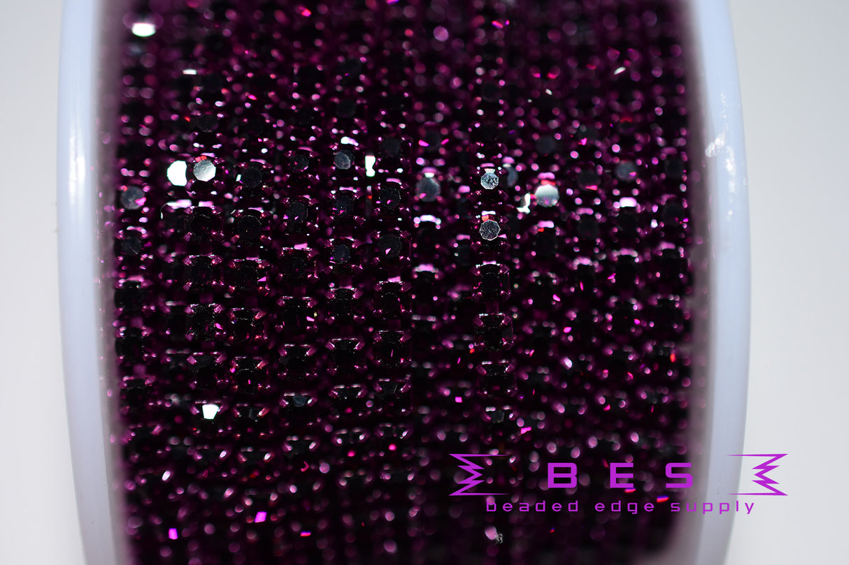 SS8 Color Metal Rhinestone Banding |Yard