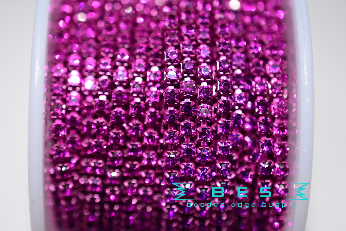 SS8 Color Metal Rhinestone Banding |Yard