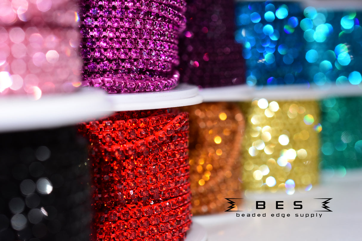 SS6 Color Metal Rhinestone Banding | Roll