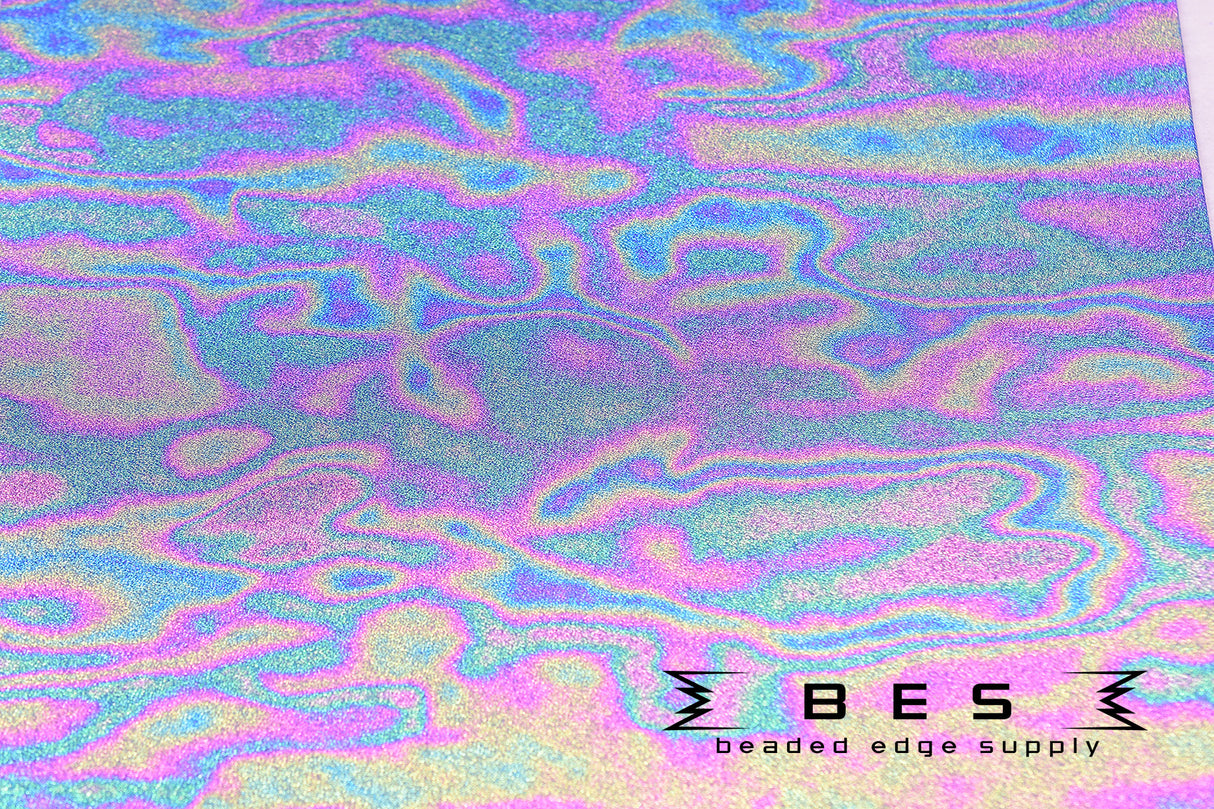 8.5x11" Oil Slick Vinyl Backing