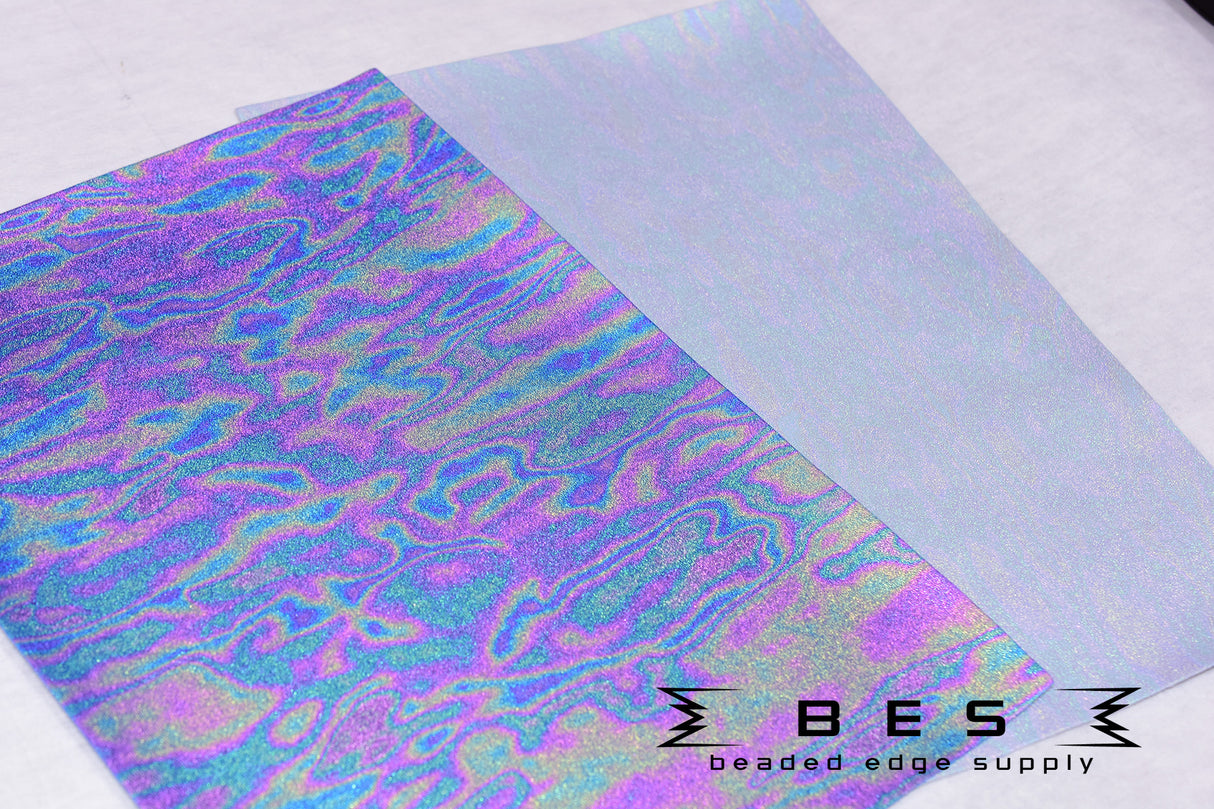 8.5x11" Oil Slick Vinyl Backing