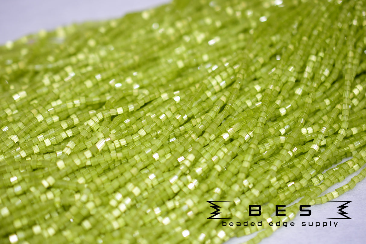 10/0 2 Cut Chartreuse Satin