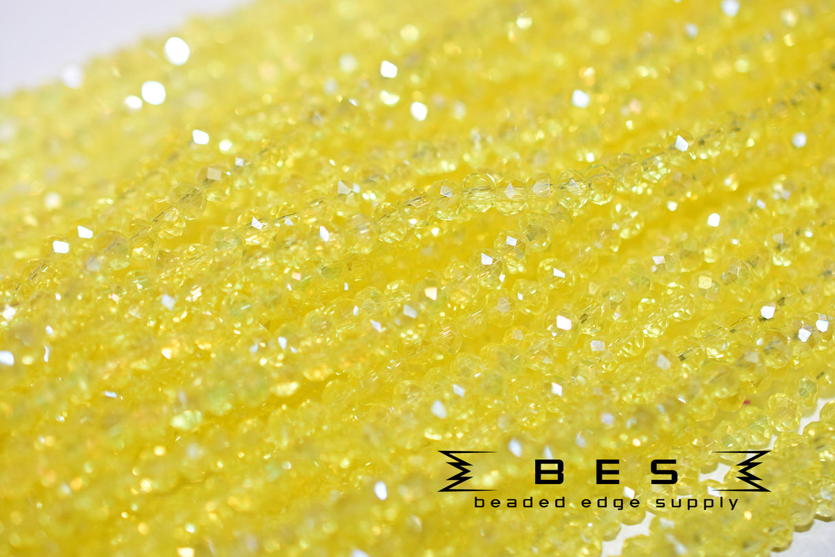 4mm TR AB Rondelle | 15 Colors