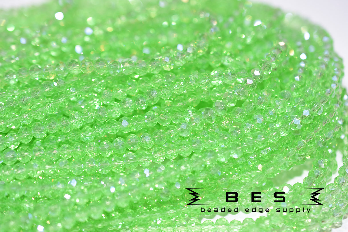 4mm TR AB Rondelle | 15 Colors