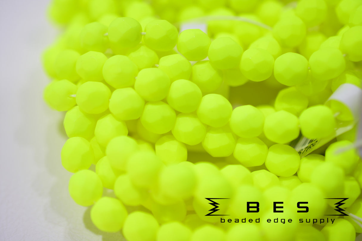 Matte Neon Yellow Fire Polish 6mm