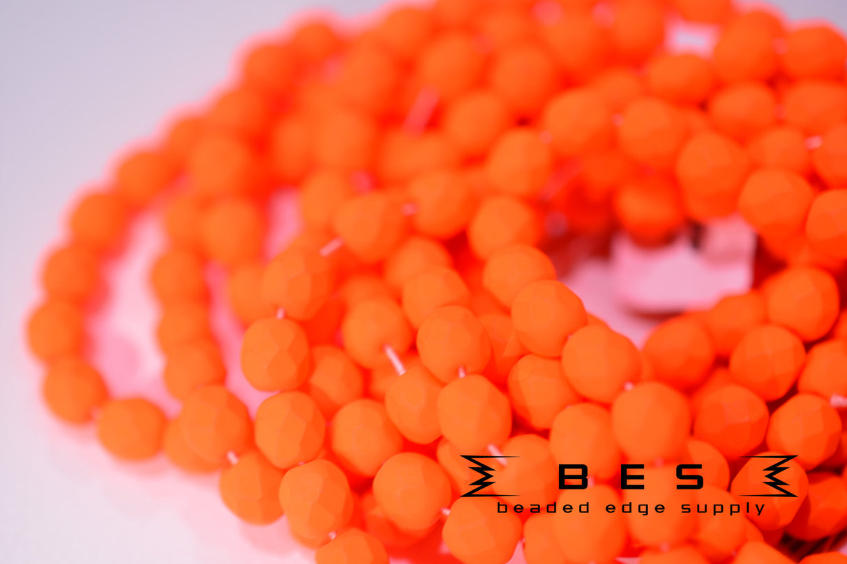 Matte Neon Orange Fire Polish 6mm