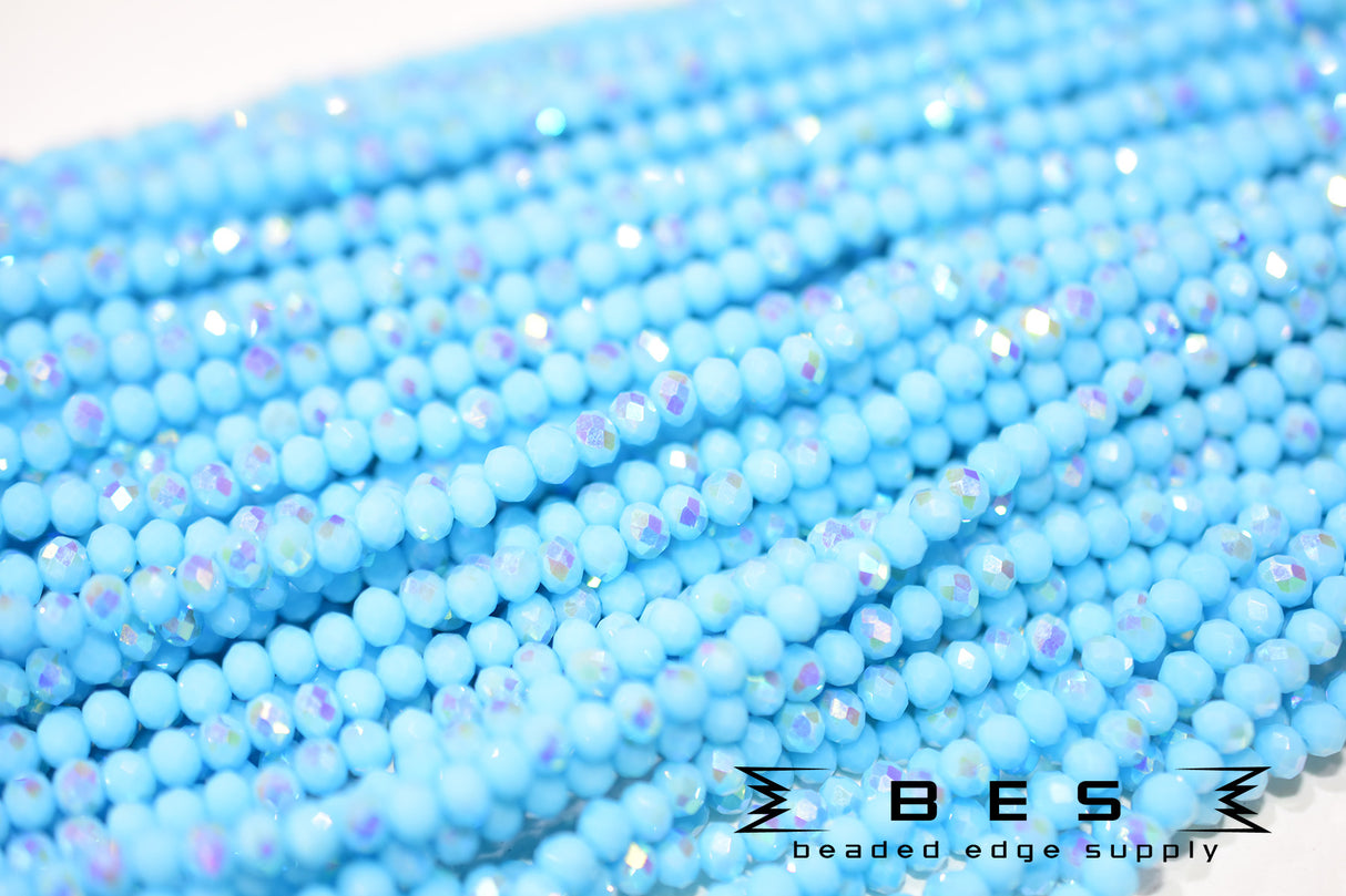 4mm OP AB Rondelle  | 15 Colors