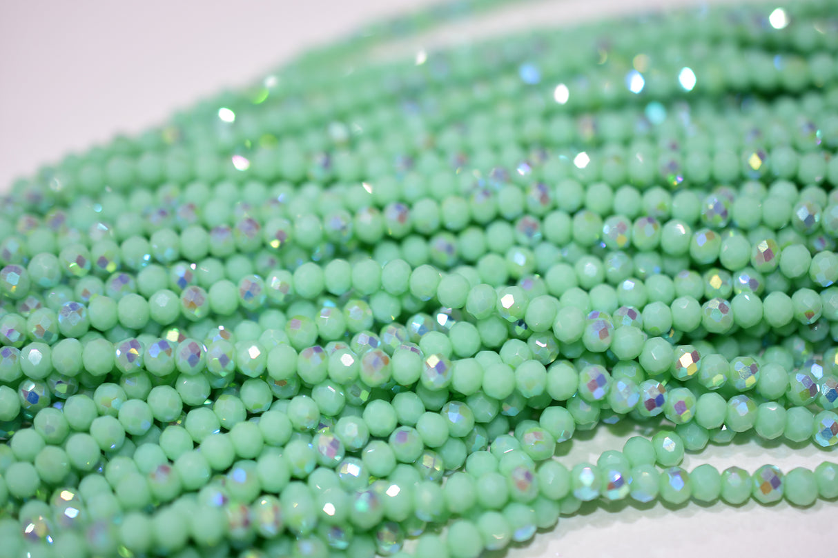 4mm OP AB Rondelle  | 15 Colors