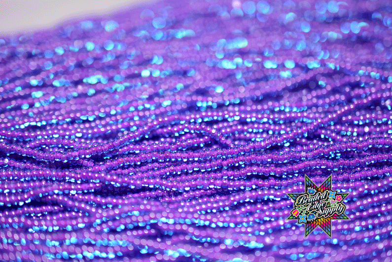 11/0 Aqua-Pink Lined Amethyst | Charlotte Cut
