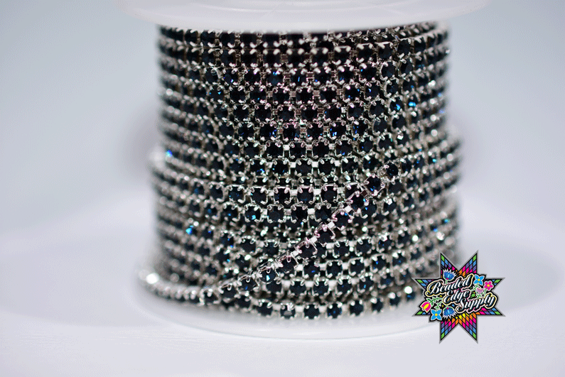SS8 Metal Rhinestone Color Stone | Yard