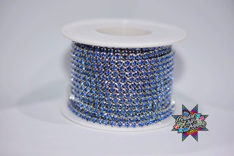 SS8 Metal Rhinestone Color Stone | Yard