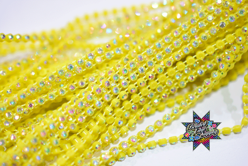 SS8 Yellow AB | Rhinestone Banding