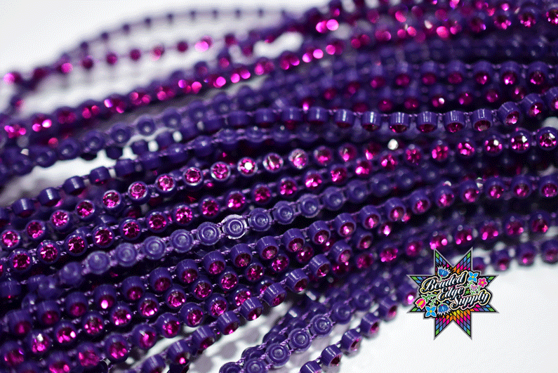 SS8 Velvet Purple | Rhinestone Banding