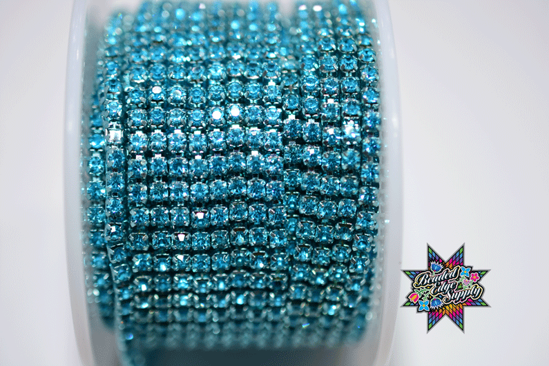 SS8 Color Metal Rhinestone Banding |Yard