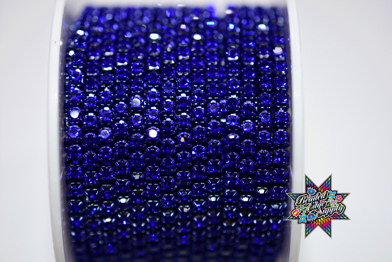 SS8 Color Metal Rhinestone Banding |Yard