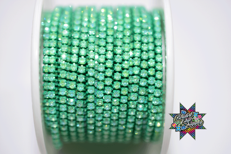 SS6 Moka Metal Rhinestone Banding | Yard