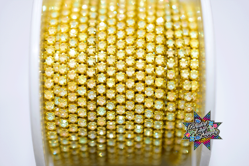 SS6 Moka Metal Rhinestone Banding | Yard