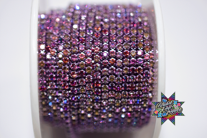 SS6 Fancy Metal Rhinestone Banding | Yard