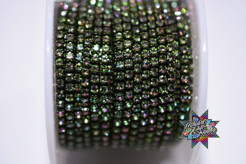 SS6 Fancy Metal Rhinestone Banding | Yard