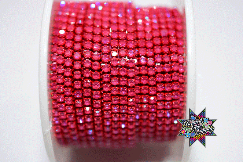 SS6 Fancy Metal Rhinestone Banding | Yard