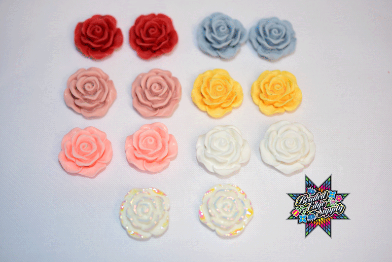 20mm Multi Rose Set | 7 Pairs
