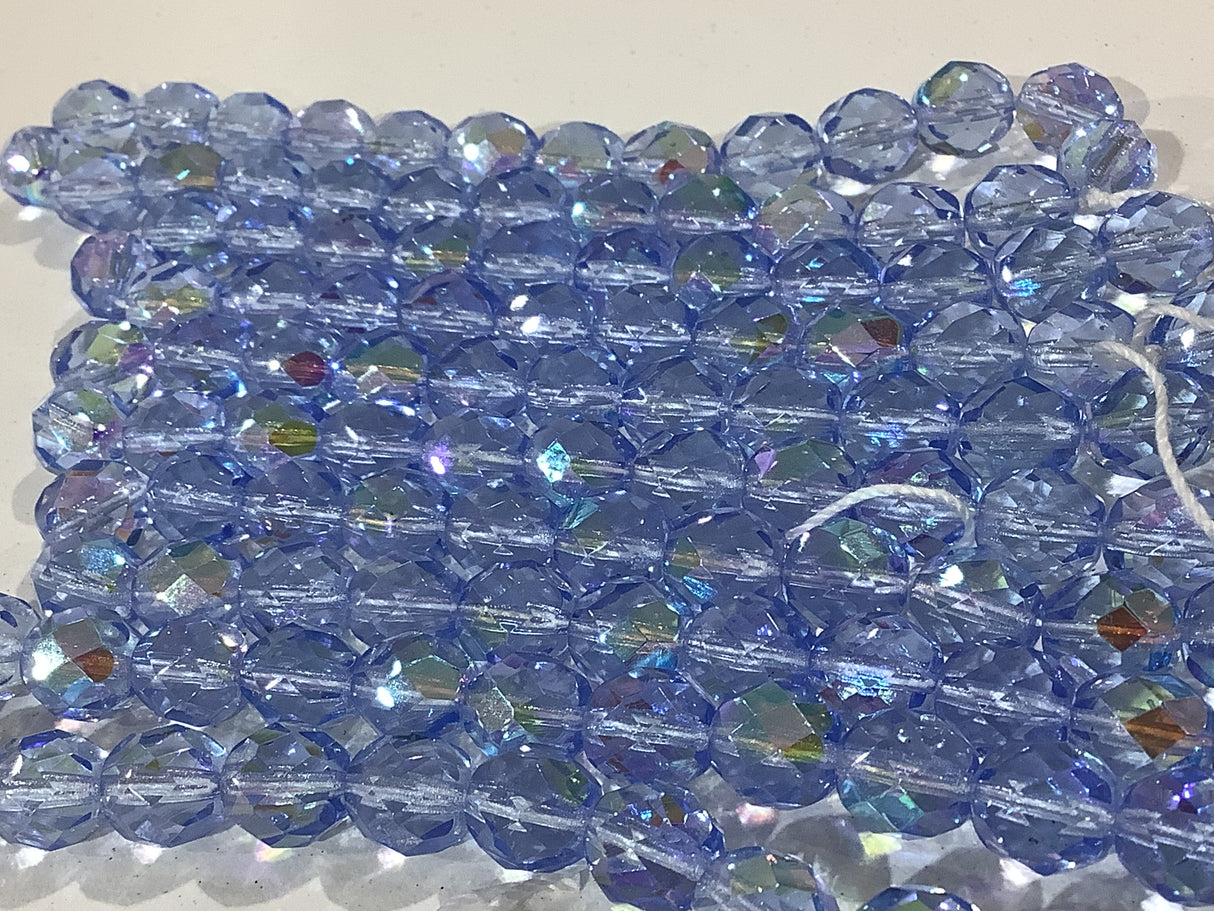 TR AB Light Sapphire Fire Polish 8mm