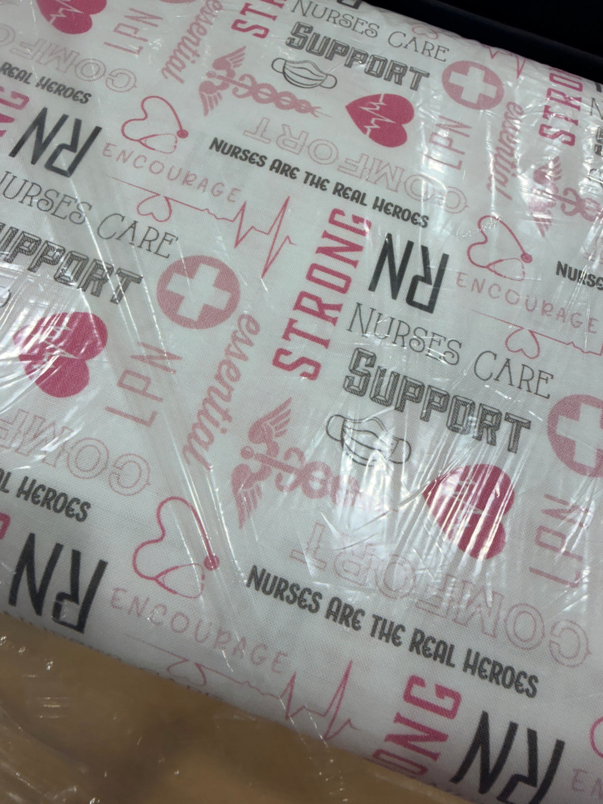 Nobody Fights Alone pink Nurse | Fabric