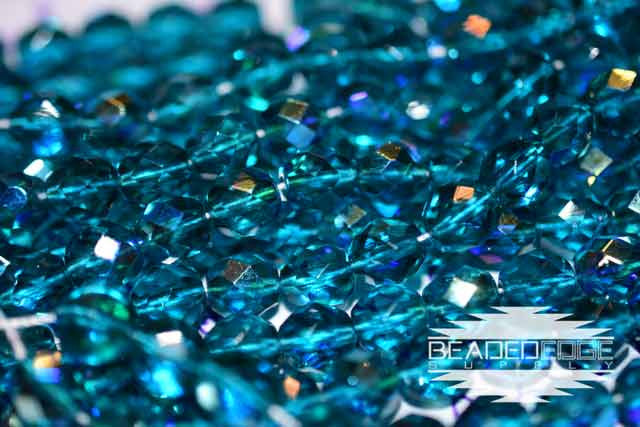 TR AB Blue Zircon Fire Polish 8mm