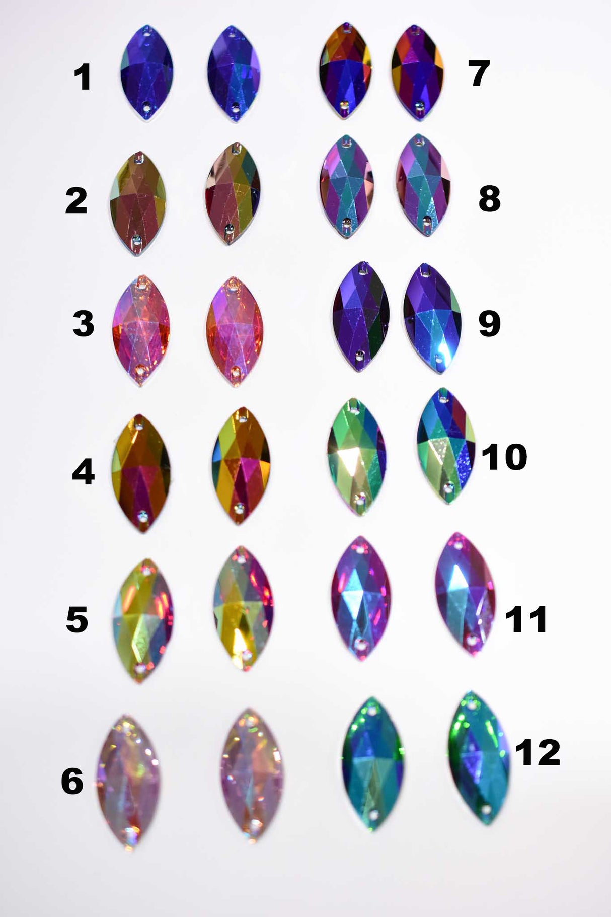 15 x 32 Resin Navette | 12 Colors