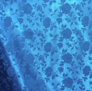 Satin Flower Brocade | Turquoise