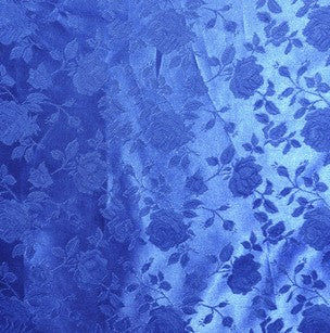 Satin Flower Brocade | Royal Blue