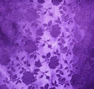 Satin Flower Brocade | Purple