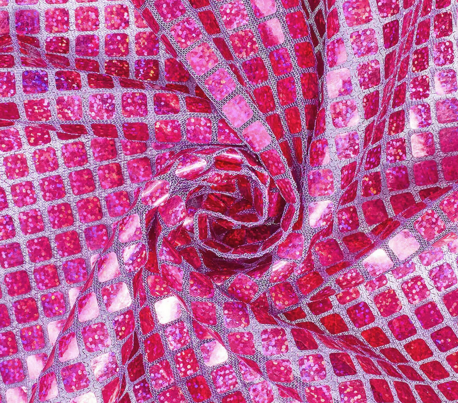 Hologram Sequin - Pink on Purple