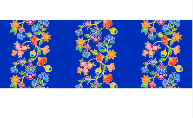 TM Koko Blooms Metallic Stripe - Dark Royal