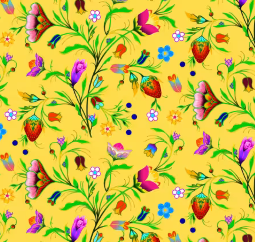 Turtle Island Floral Yellow