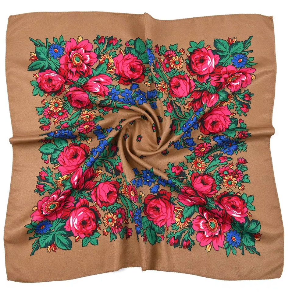 Floral Scarves "Small Flowers" 30x30